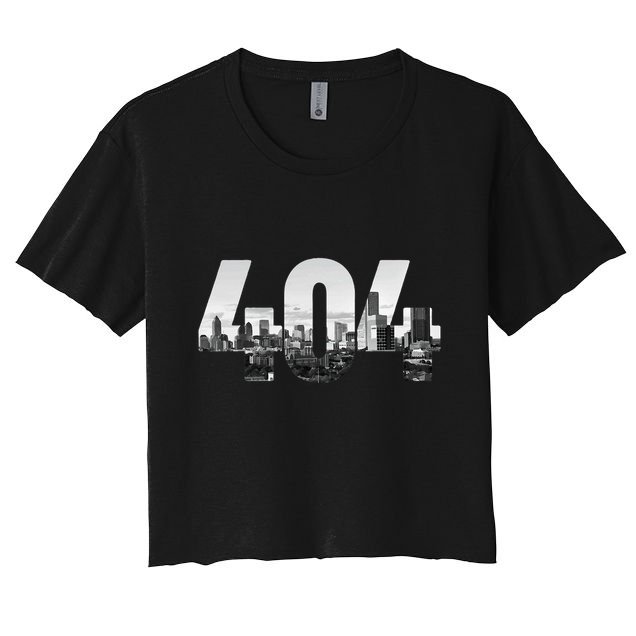 Atlanta 404 Area Code Skyline Atl Georgia Vintage Crop Top