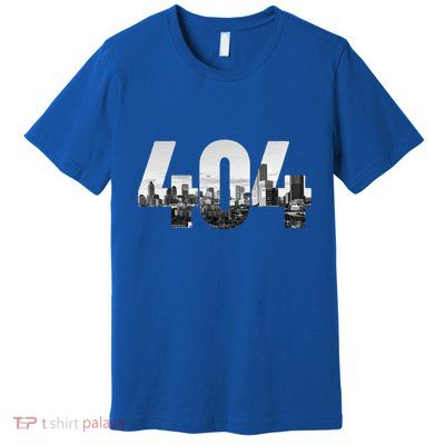 Atlanta 404 Area Code Skyline Atl Georgia Vintage Premium T-Shirt