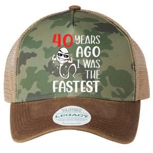 Awesome 40th Birthday 40 Years Ago I Was The Fastest Funny Legacy Tie Dye Trucker Hat