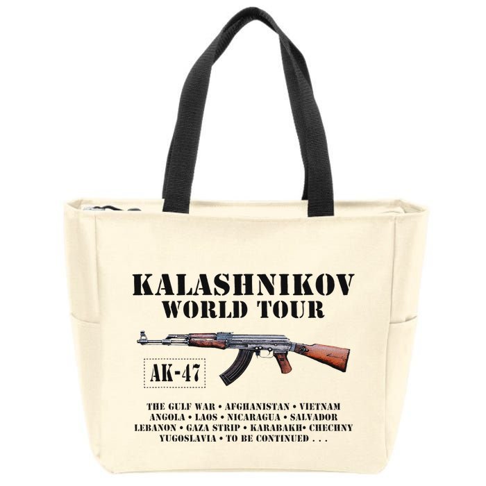 Ak 47 Kalashnikov World Zip Tote Bag