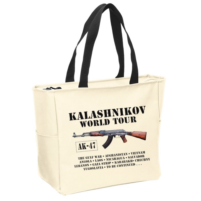 Ak 47 Kalashnikov World Zip Tote Bag
