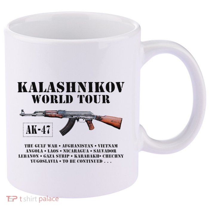 Ak 47 Kalashnikov World 11oz C Handle Ceramic Mug