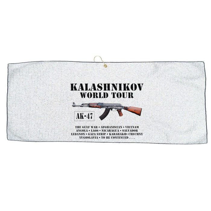 Ak 47 Kalashnikov World Large Microfiber Waffle Golf Towel