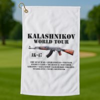 Ak 47 Kalashnikov World Golf Towel