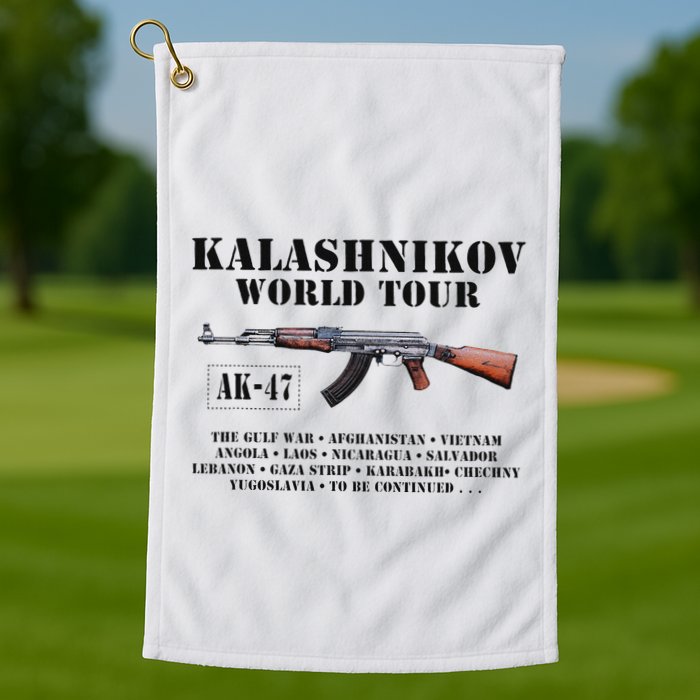 Ak 47 Kalashnikov World Golf Towel