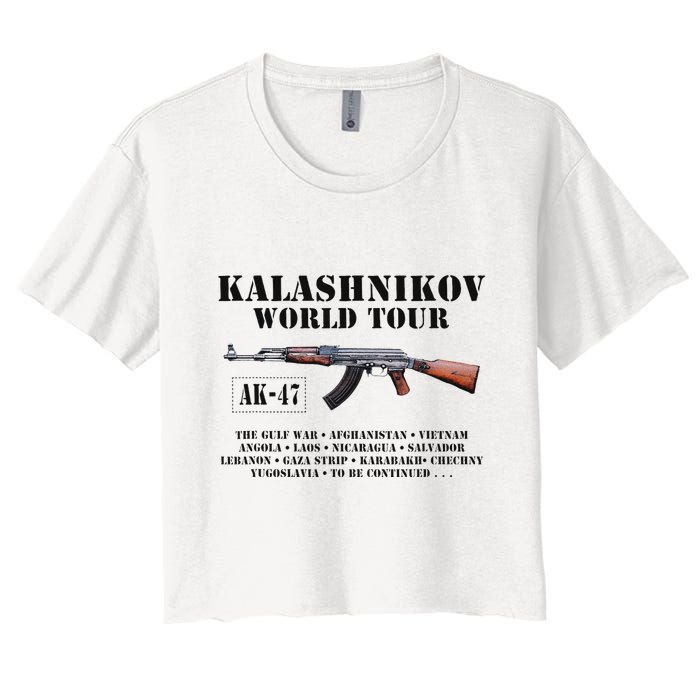 Ak 47 Kalashnikov World Women's Crop Top Tee