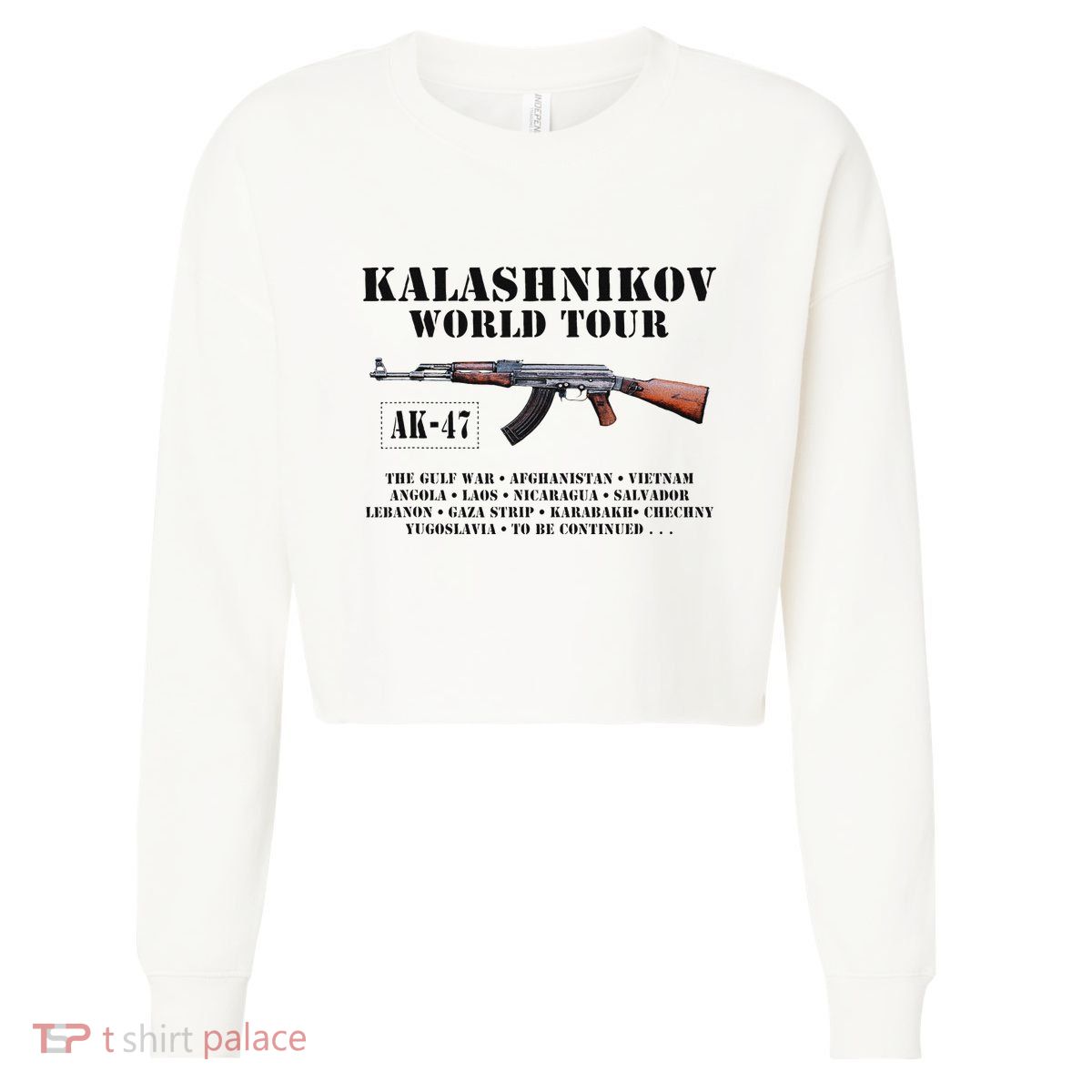 Ak 47 Kalashnikov World Cropped Pullover Crew