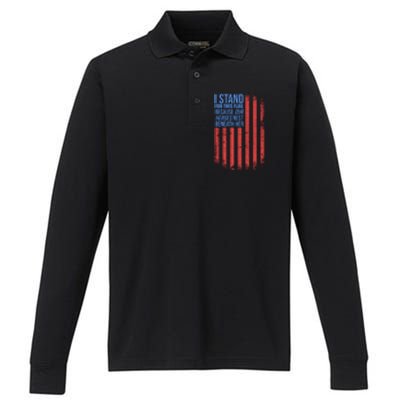 I stand for the flag because hero's lay beneath it. Performance Long Sleeve Polo