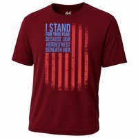 I stand for the flag because hero's lay beneath it. Performance Shirt