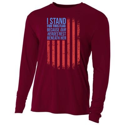 I stand for the flag because hero's lay beneath it. Cooling Performance Long Sleeve Crew