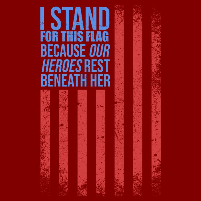 I stand for the flag because hero's lay beneath it. Visor