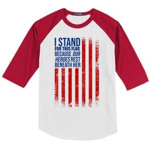 I stand for the flag because hero's lay beneath it. Kids Colorblock Raglan Jersey