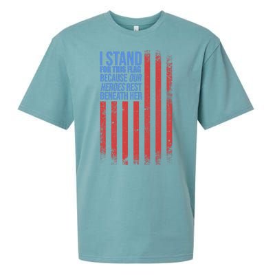 I stand for the flag because hero's lay beneath it. Sueded Cloud Jersey T-Shirt