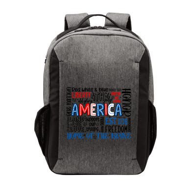 America 4th Of July Quotes Vector Backpack