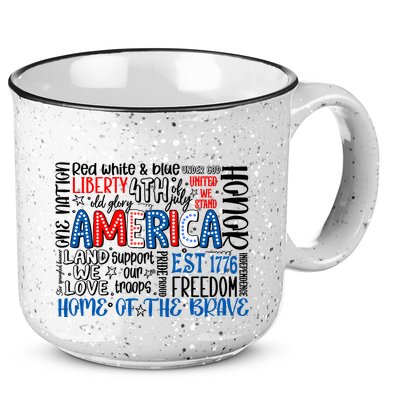 America 4th Of July Quotes 15oz Campfire Ceramic Mug