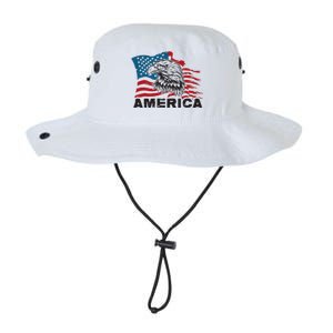 America 4th Of July Independence Day American Eagle Design Legacy Cool Fit Booney Bucket Hat