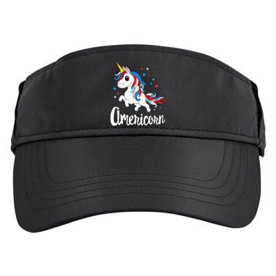 Americorn 4th of July Unicorn American Patriotic Adult Drive Performance Visor