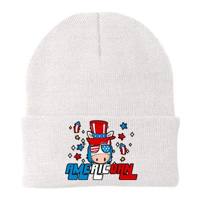 Americorn 4th Of July Boy Girl Unicorn American Patriotic Knit Cap Winter Beanie