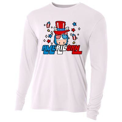 Americorn 4th Of July Boy Girl Unicorn American Patriotic Cooling Performance Long Sleeve Crew