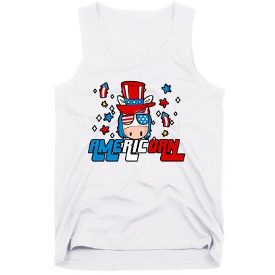 Americorn 4th Of July Boy Girl Unicorn American Patriotic Tank Top