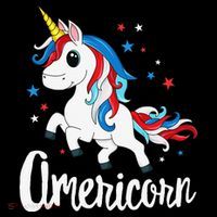 Americorn 4th of July Unicorn American Patriotic Drawstring Bag