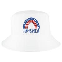 America 4th Of July Rainbow USA Cool Comfort Performance Bucket Hat