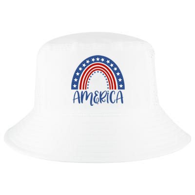 America 4th Of July Rainbow USA Cool Comfort Performance Bucket Hat