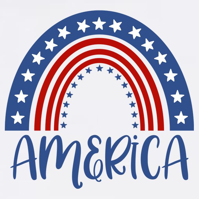 America 4th Of July Rainbow USA Beanie