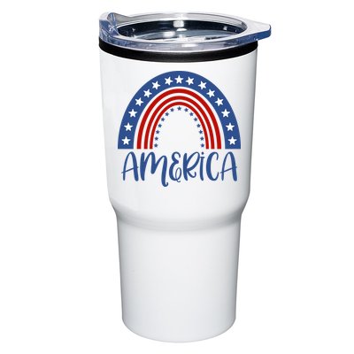 America 4th Of July Rainbow USA Tumbler