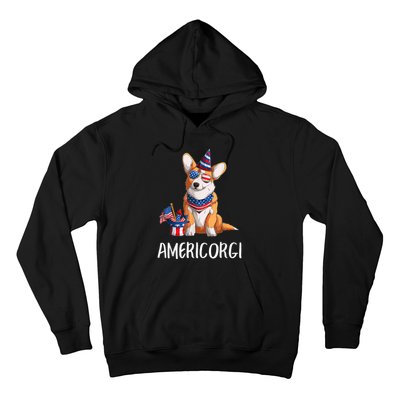 Americorgi 4Th Of July Independence Day Corgi Lovers Hoodie