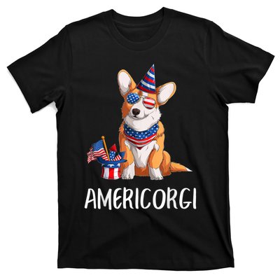 Americorgi 4Th Of July Independence Day Corgi Lovers T-Shirt