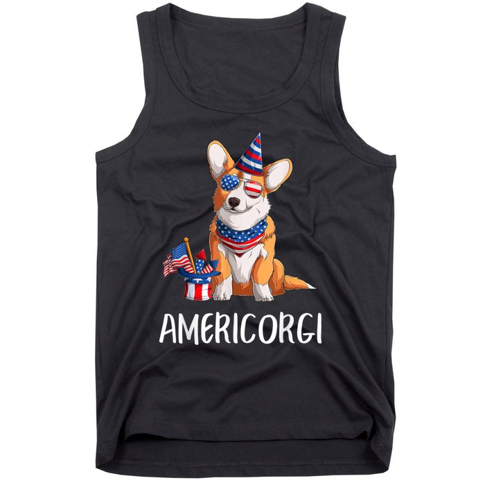 Americorgi 4Th Of July Independence Day Corgi Lovers Tank Top