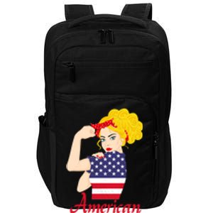 American 4Th Of July Labor Day Strong Red Bandana Cute Gift Impact Tech Backpack