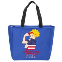 American 4Th Of July Labor Day Strong Red Bandana Cute Gift Zip Tote Bag