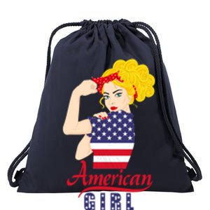 American 4Th Of July Labor Day Strong Red Bandana Cute Gift Drawstring Bag