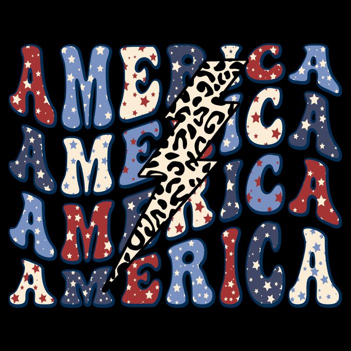 America 4th Of July Lightning Bolt Vintage Groovy Backpack