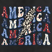 America 4th Of July Lightning Bolt Vintage Groovy Hat