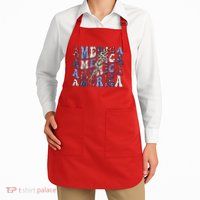 America 4th Of July Lightning Bolt Vintage Groovy Apron