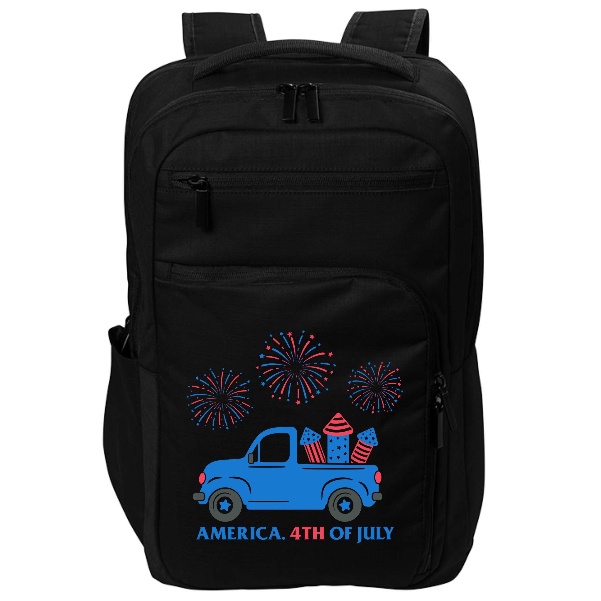 America 4th Of July Firework Truck Impact Tech Backpack