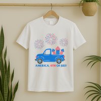 America 4th Of July Firework Truck T-Shirt