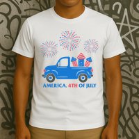 America 4th Of July Firework Truck T-Shirt