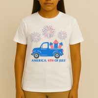 America 4th Of July Firework Truck T-Shirt
