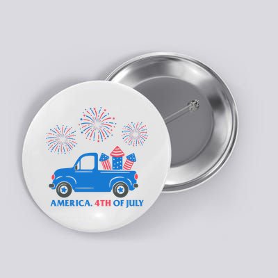 America 4th Of July Firework Truck Button