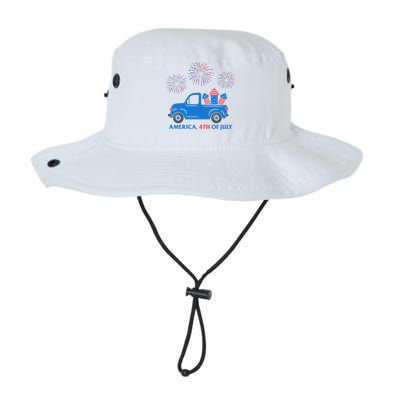 America 4th Of July Firework Truck Bucket Hat