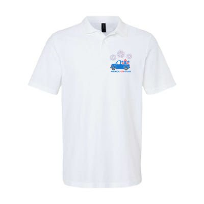 America 4th Of July Firework Truck Polo