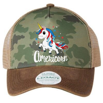 Americorn 4th of July Unicorn American Patriotic Legacy Tie Dye Trucker Hat