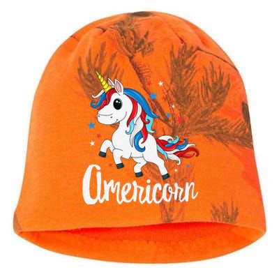 Americorn 4th of July Unicorn American Patriotic Kati - Camo Knit Beanie