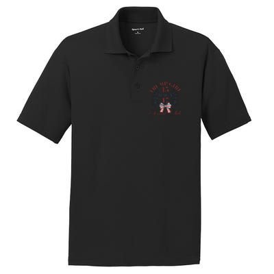 American 4th Of July Trump Girl PosiCharge RacerMesh Polo