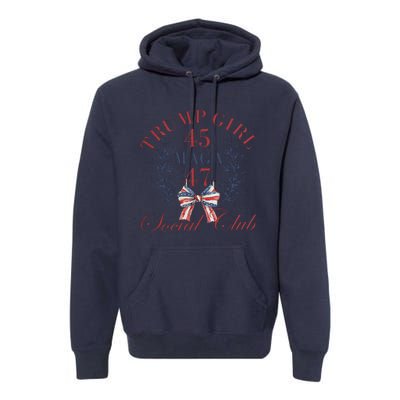 American 4th Of July Trump Girl Premium Hoodie