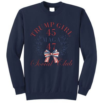 American 4th Of July Trump Girl Tall Sweatshirt